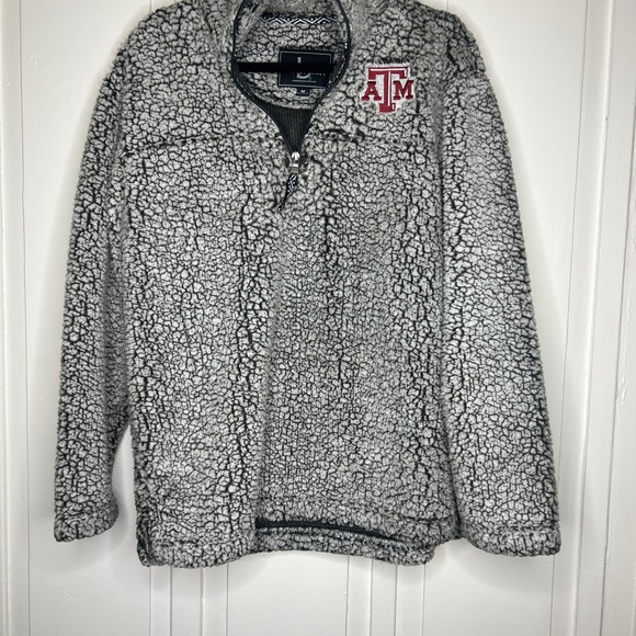 Texas A&M Unisex Gray Sherpa Pullover - Picture 1 of 1